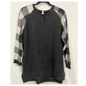 Buffalo Check Long Sleeve Sweater